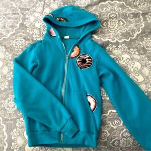 Custom made, zip-up, donut hoodie